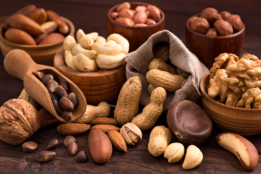A variety of nuts